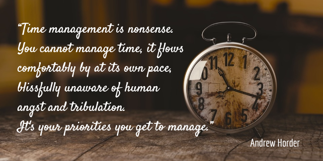 Time management is nonsense
